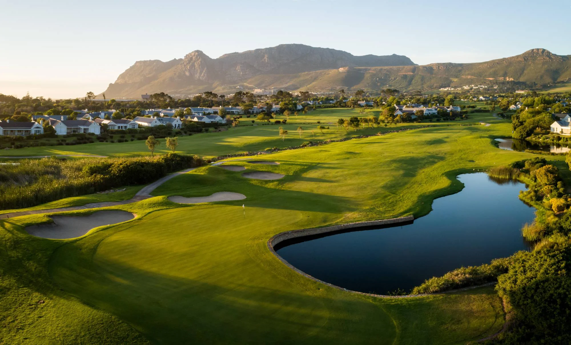 Steenberg golf course with Table Mountain backdrop